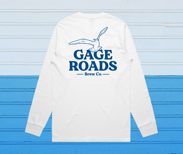 Gage Roads Hero Long Sleeve Tee White Gage Roads Brewing Co.
